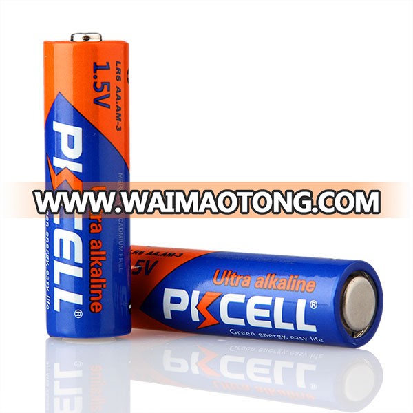 PKCELL 1.5v Primary Dry Batteries AA LR6 AM3 UM3 Alkaline Battery for MP3,Camera,Toys